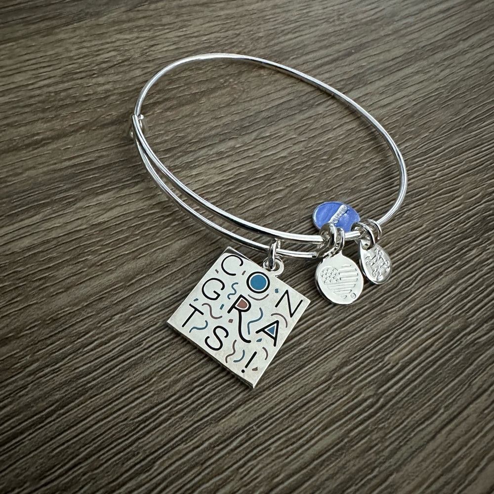 Alex and Ani Congrats charm bangle